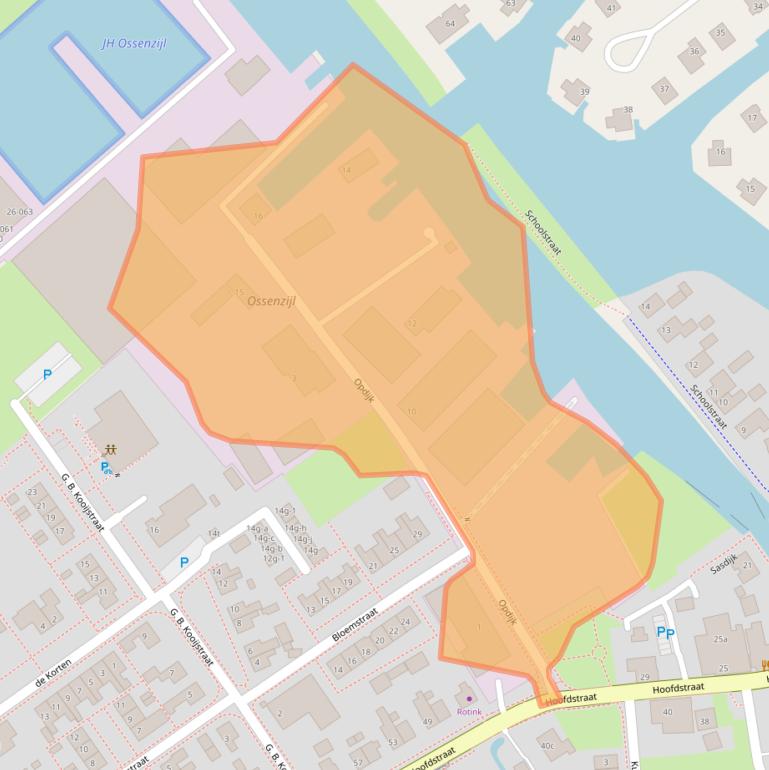 Kaart van postcodegebied 8376HH.