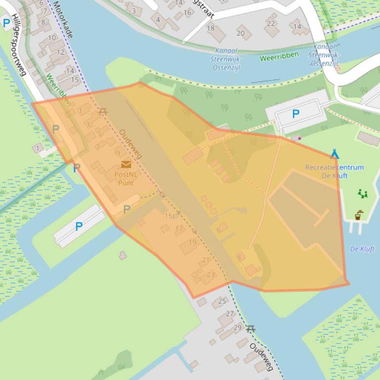 Kaart van postcodegebied 8376HN.