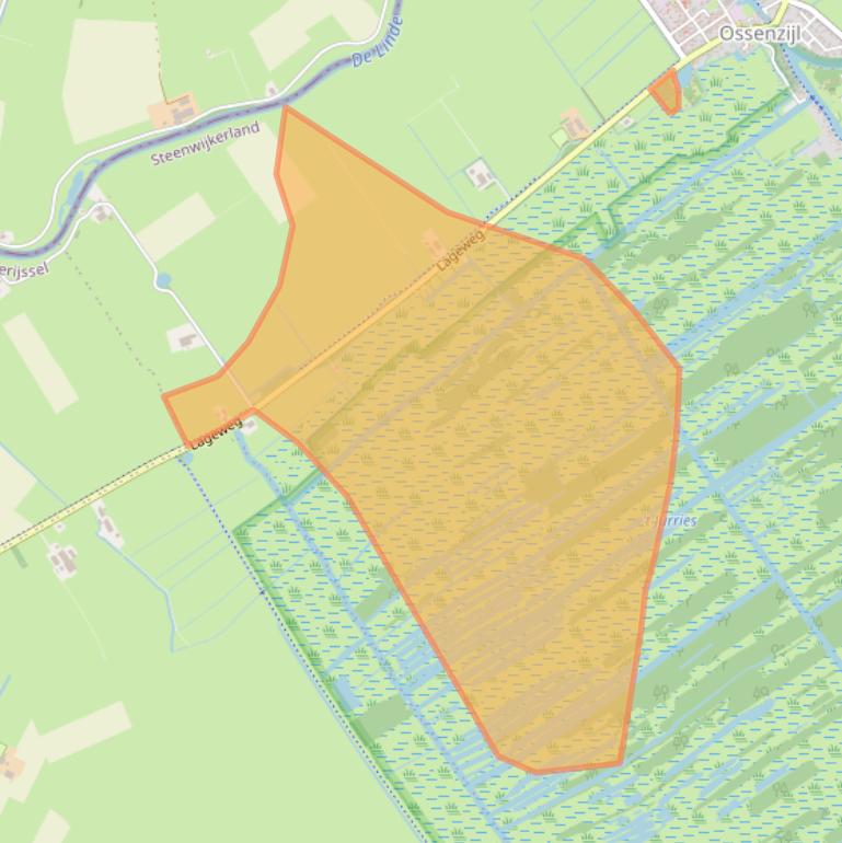 Kaart van postcodegebied 8376HX.