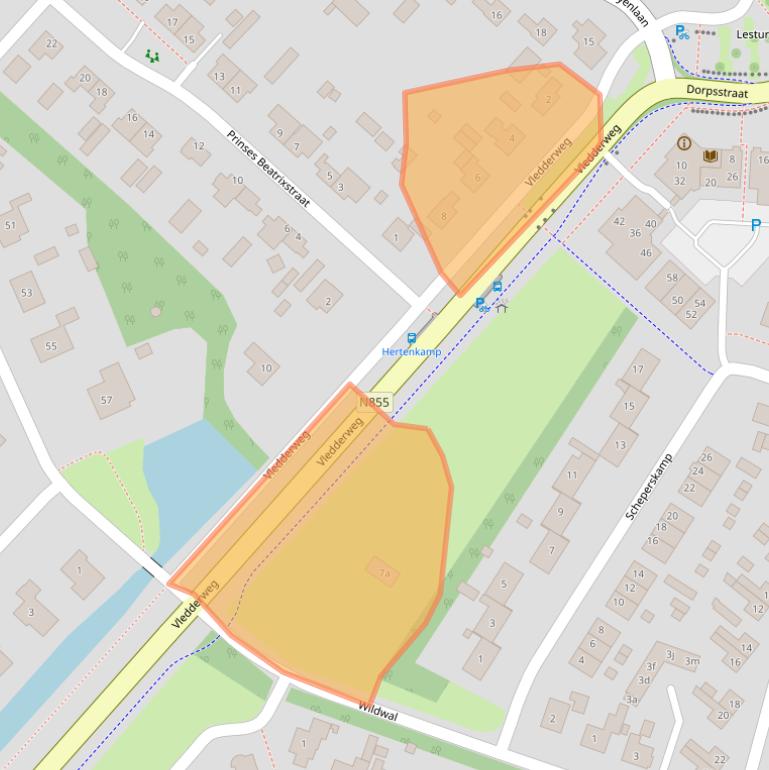 Kaart van postcodegebied 8381AA.