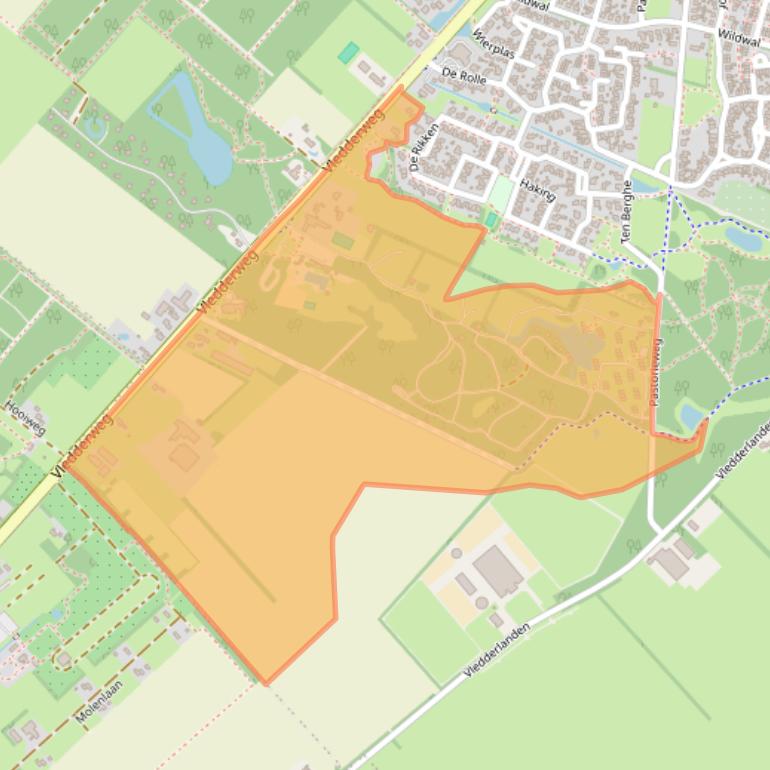 Kaart van postcodegebied 8381AB.