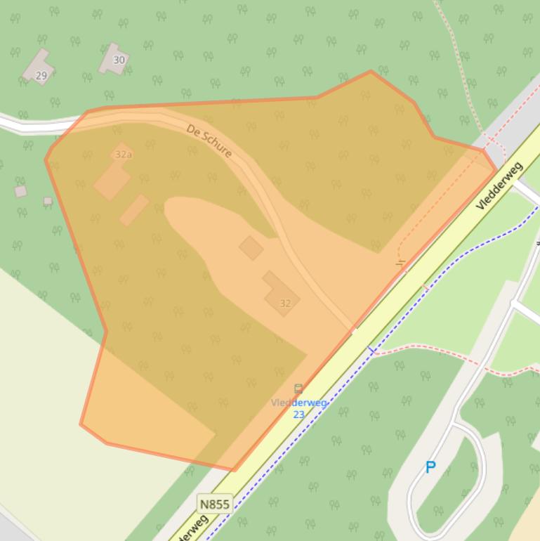 Kaart van postcodegebied 8381AD.