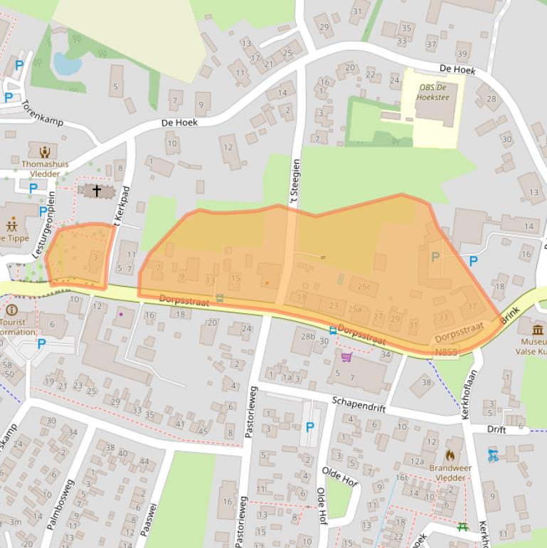 Kaart van postcodegebied 8381AM.