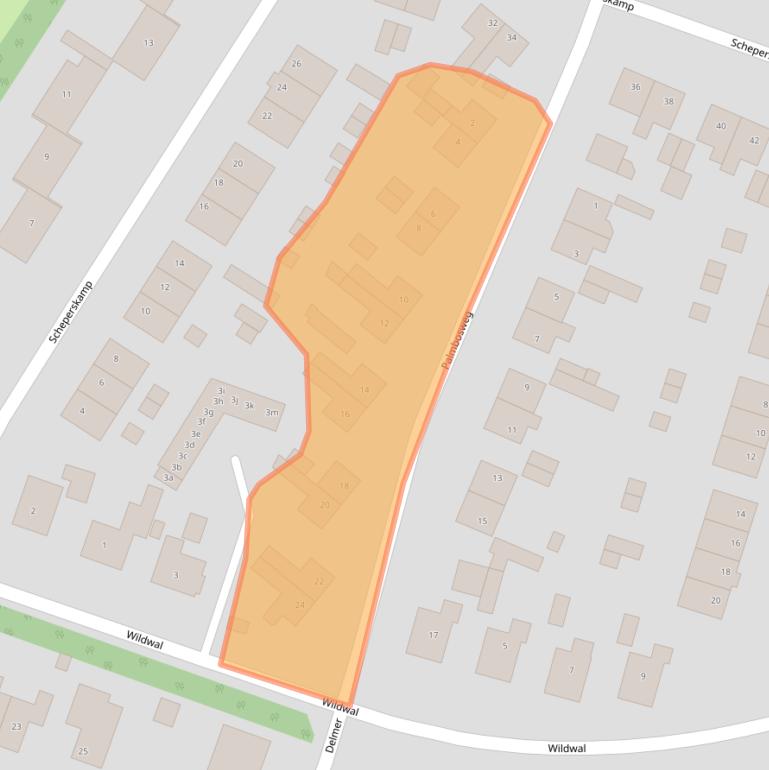 Kaart van postcodegebied 8381AT.