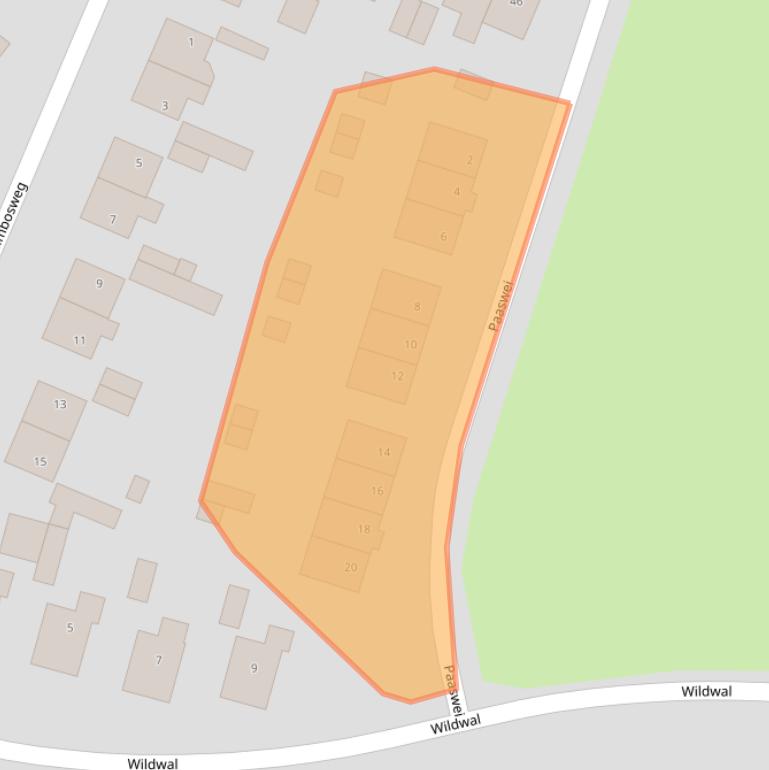 Kaart van postcodegebied 8381AW.