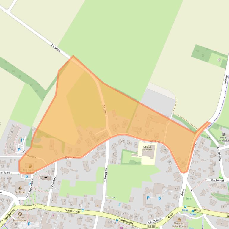 Kaart van postcodegebied 8381BK.