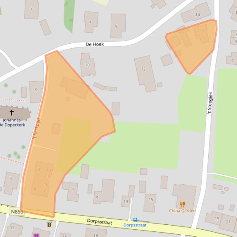 Kaart van postcodegebied 8381BM.