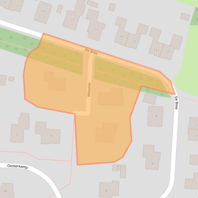 Kaart van postcodegebied 8381BT.