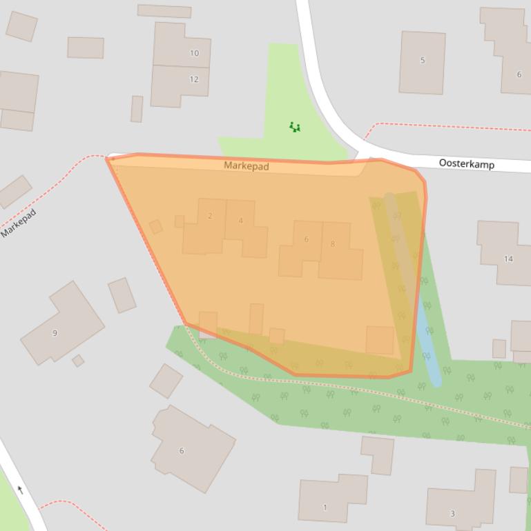 Kaart van postcodegebied 8381BZ.