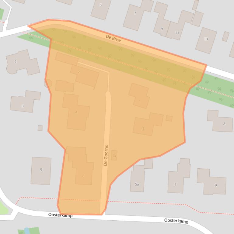 Kaart van postcodegebied 8381CC.