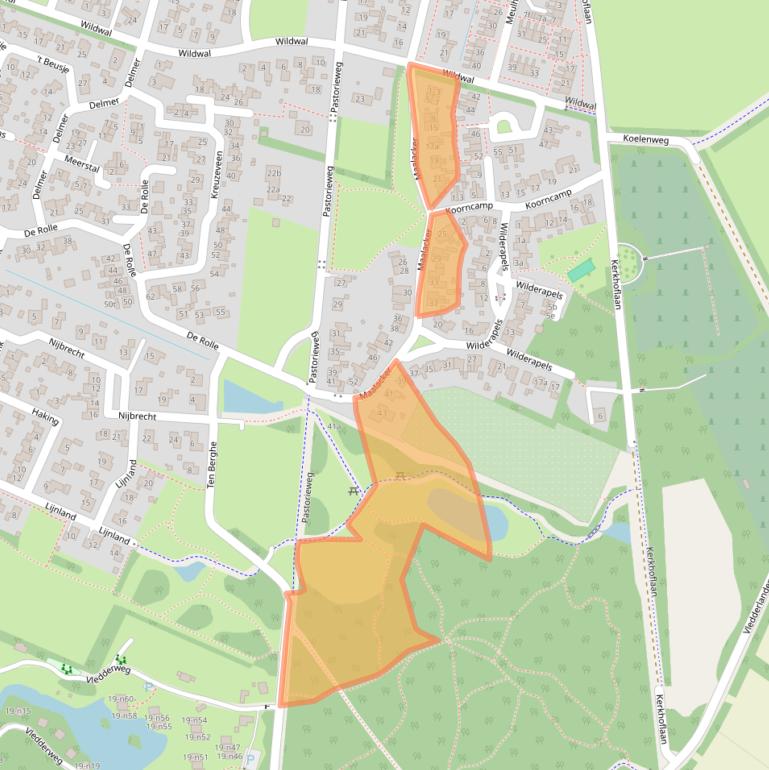 Kaart van postcodegebied 8381CE.