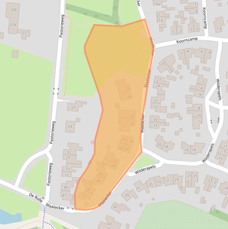 Kaart van postcodegebied 8381CG.