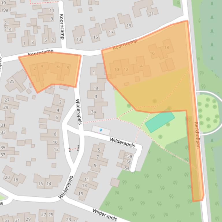 Kaart van postcodegebied 8381CL.