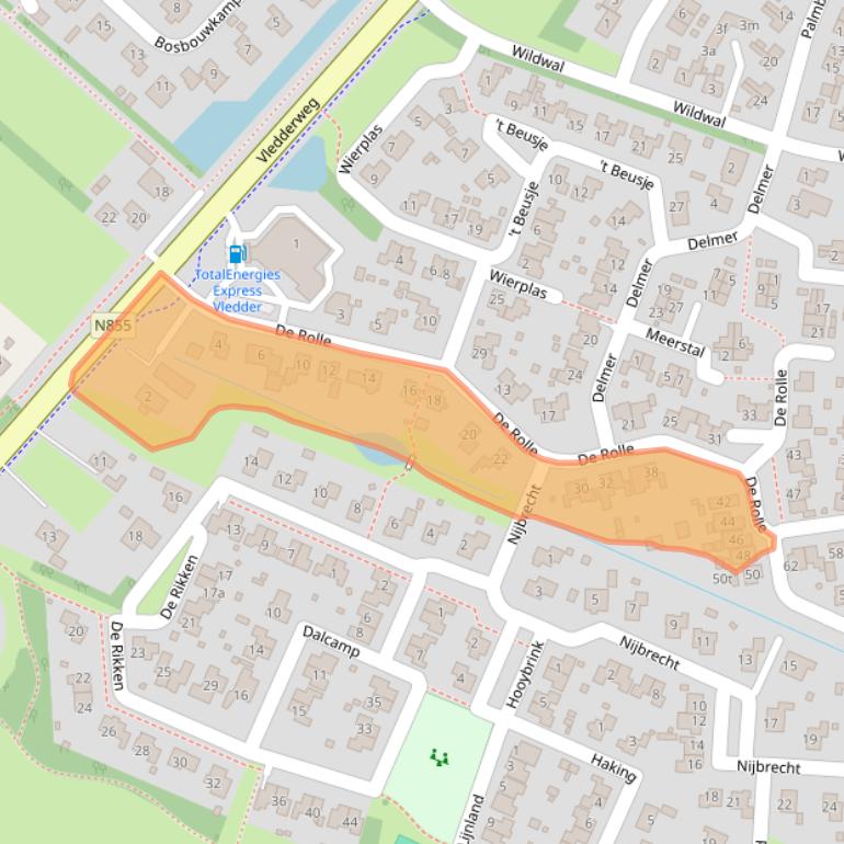 Kaart van postcodegebied 8381CP.