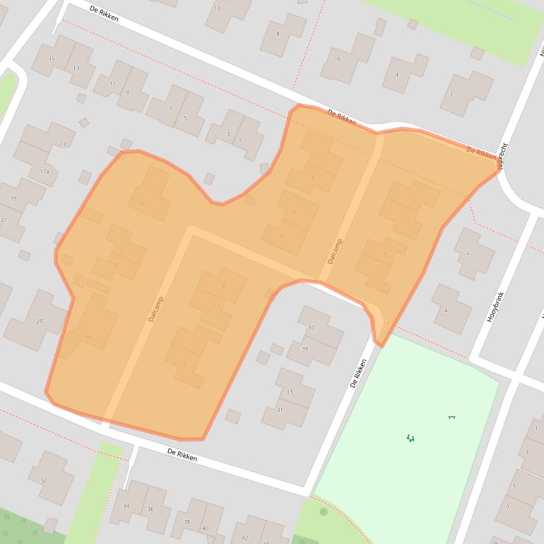 Kaart van postcodegebied 8381DA.