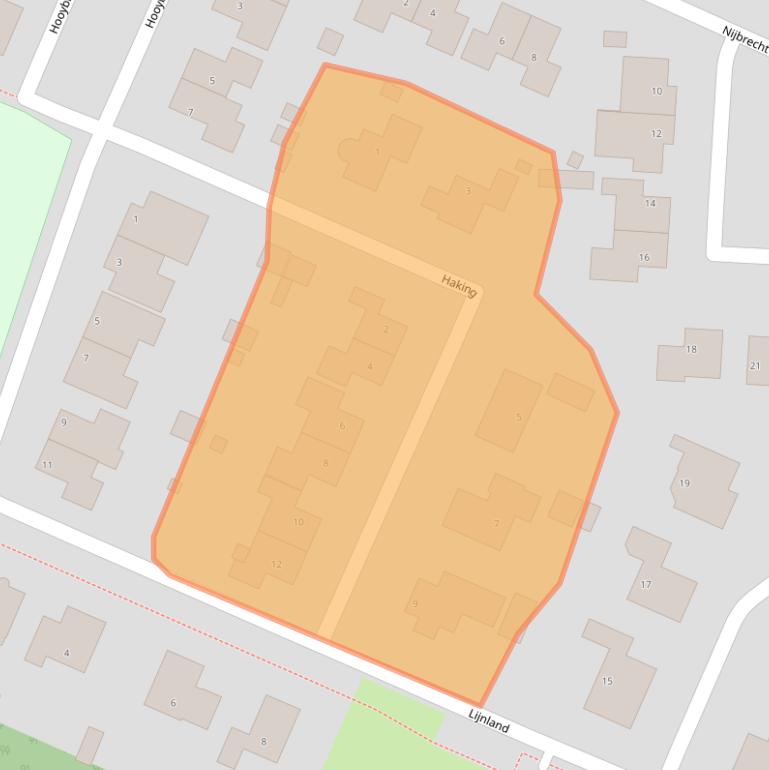 Kaart van postcodegebied 8381DC.