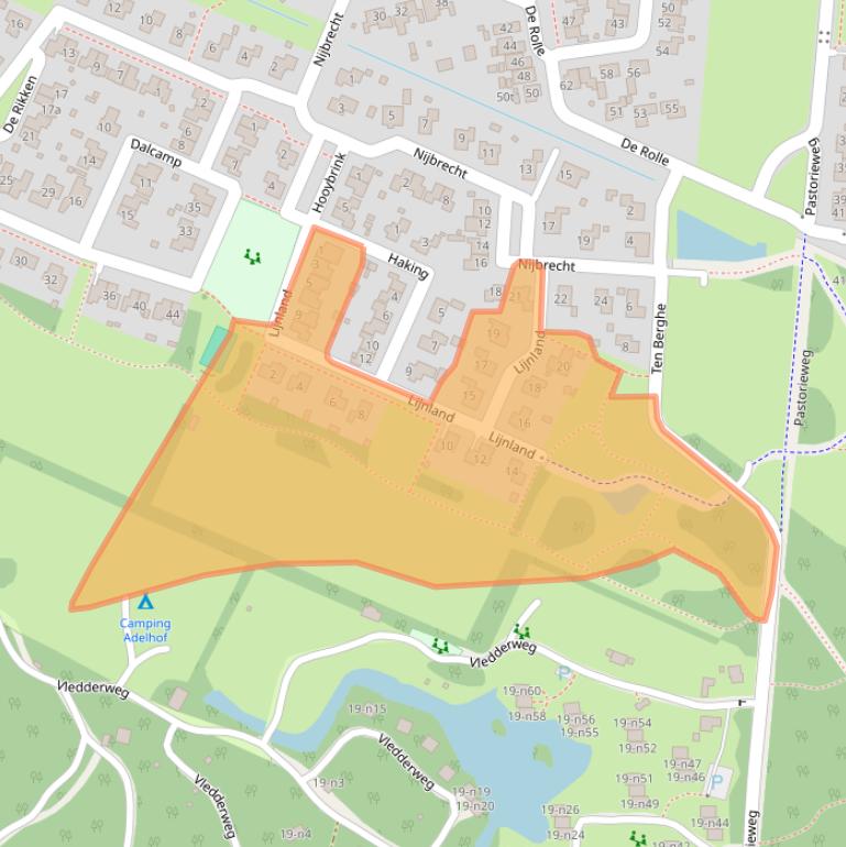 Kaart van postcodegebied 8381DD.