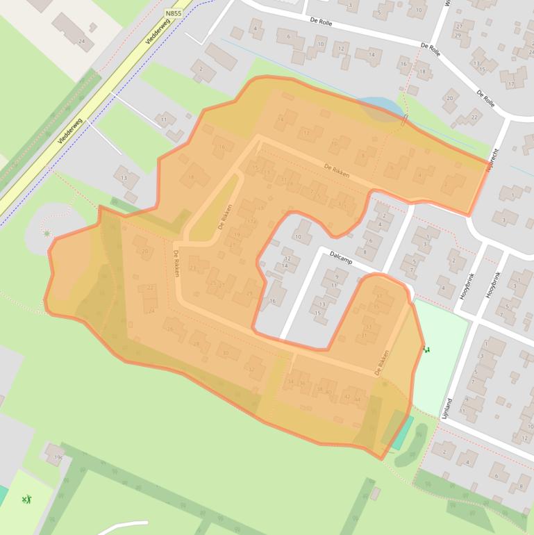 Kaart van postcodegebied 8381DG.