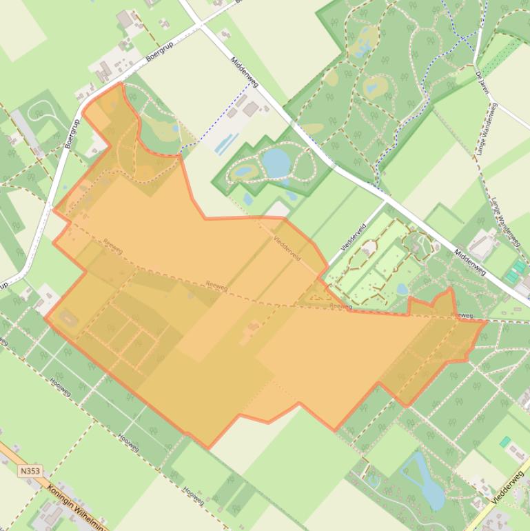 Kaart van postcodegebied 8381GA.
