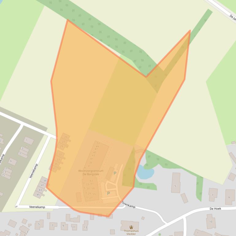 Kaart van postcodegebied 8381JA.