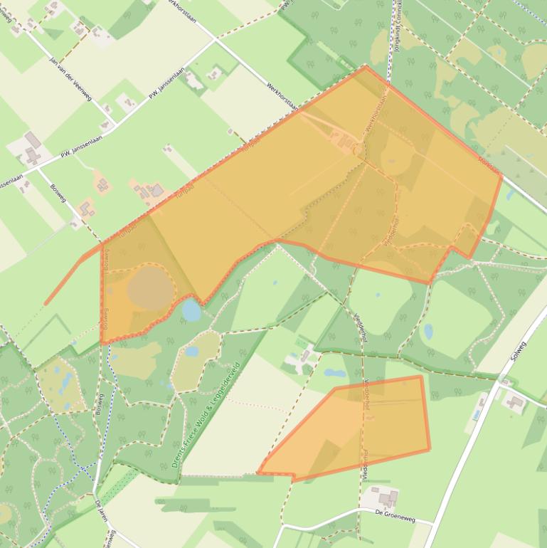 Kaart van postcodegebied 8381XP.