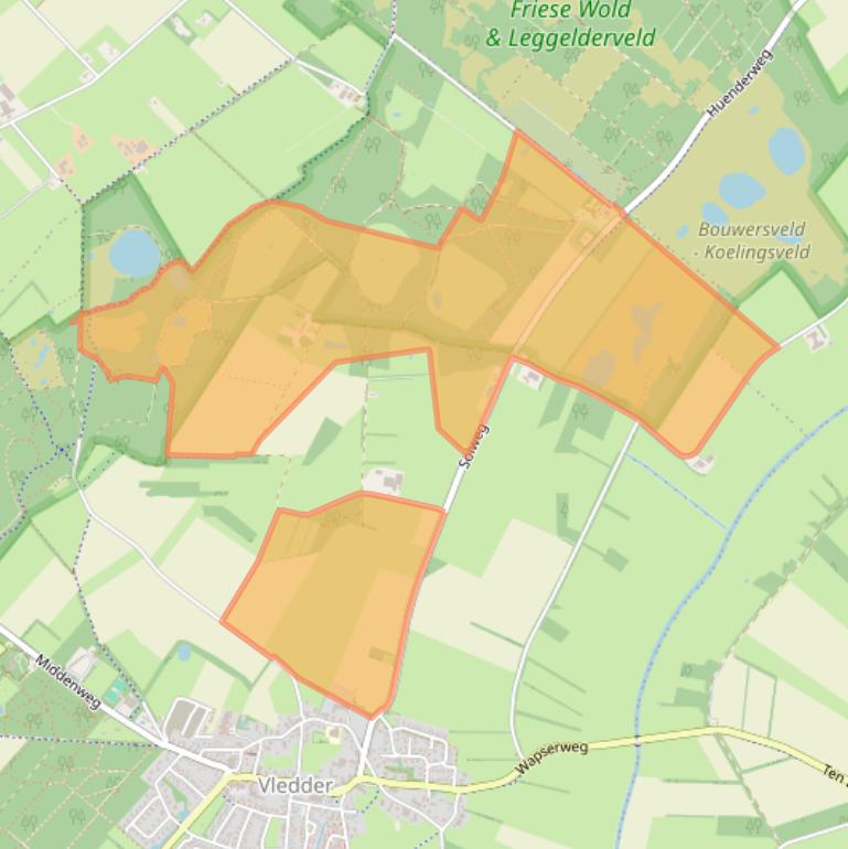 Kaart van postcodegebied 8381XR.