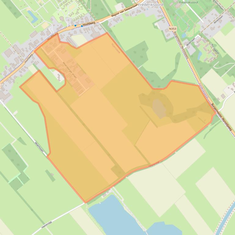 Kaart van postcodegebied 8383EA.