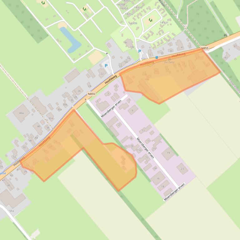 Kaart van postcodegebied 8383EC.