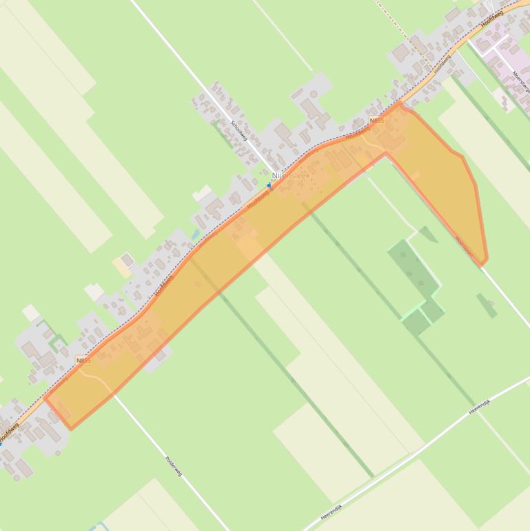 Kaart van postcodegebied 8383ED.