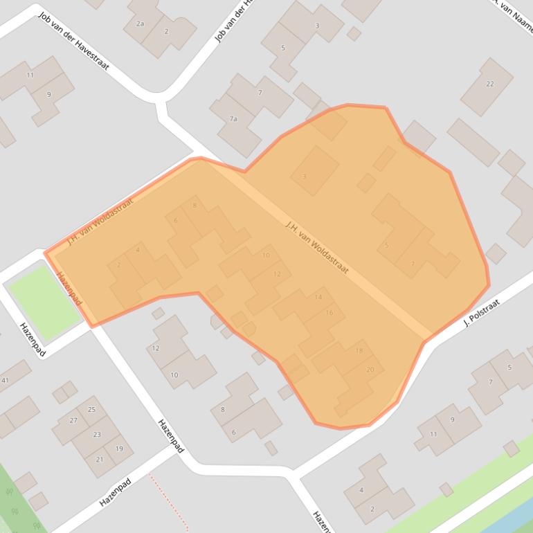 Kaart van postcodegebied 8384DC.