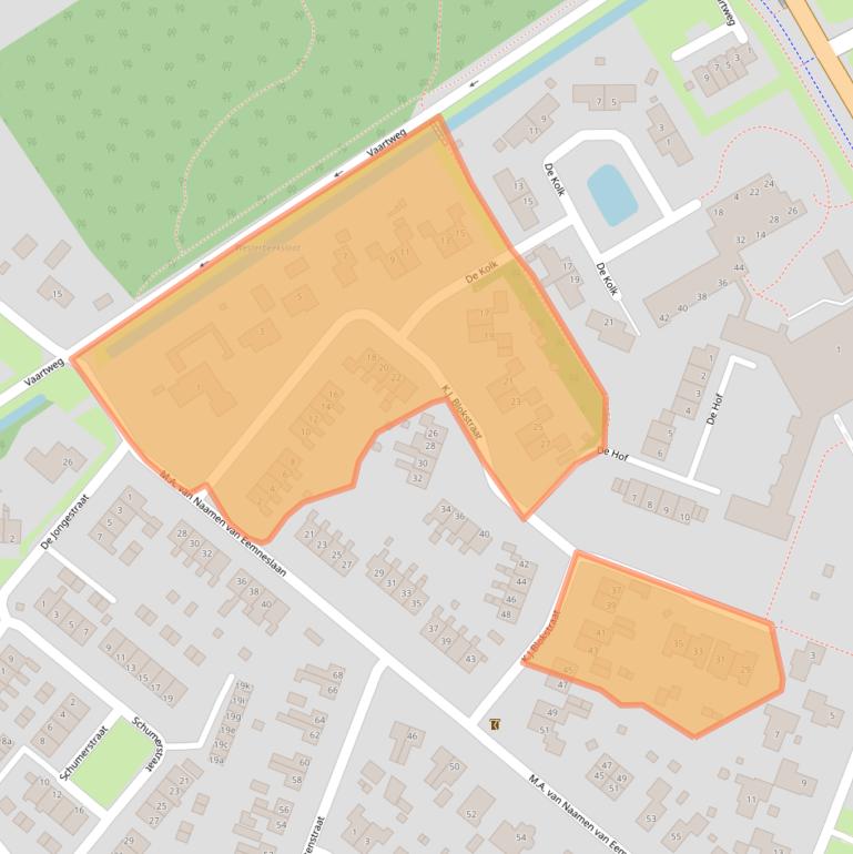 Kaart van postcodegebied 8384ET.