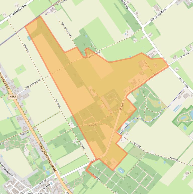 Kaart van postcodegebied 8385GL.