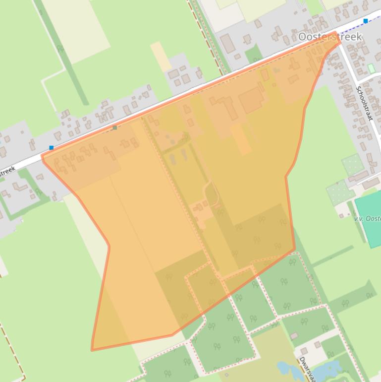 Kaart van postcodegebied 8388NE.