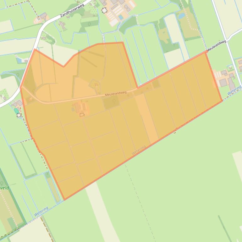 Kaart van postcodegebied 8389TD.