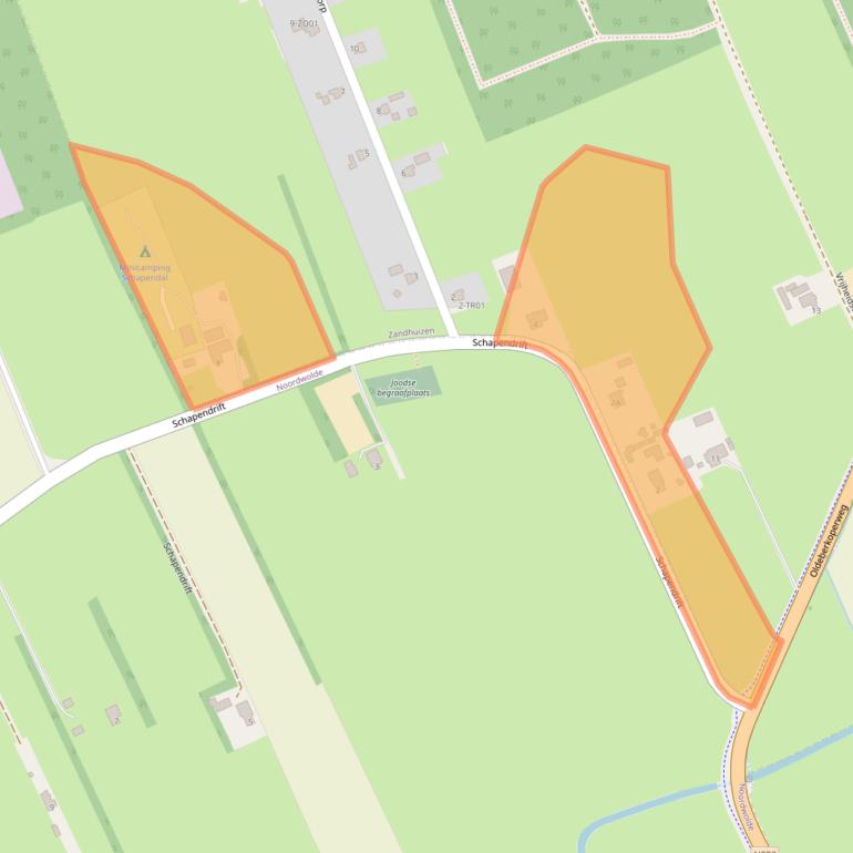 Kaart van postcodegebied 8389VB.