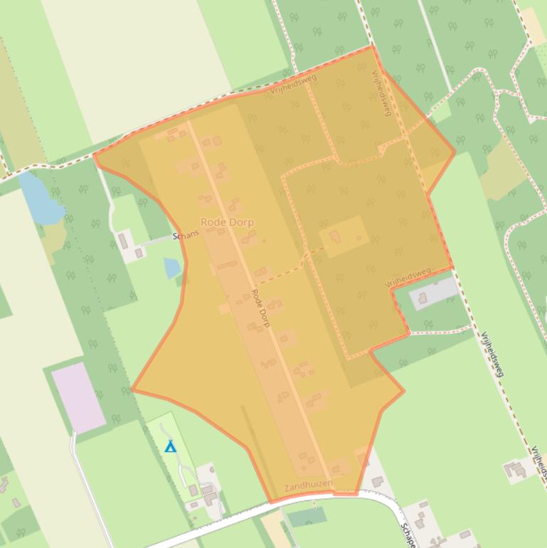 Kaart van postcodegebied 8389VC.