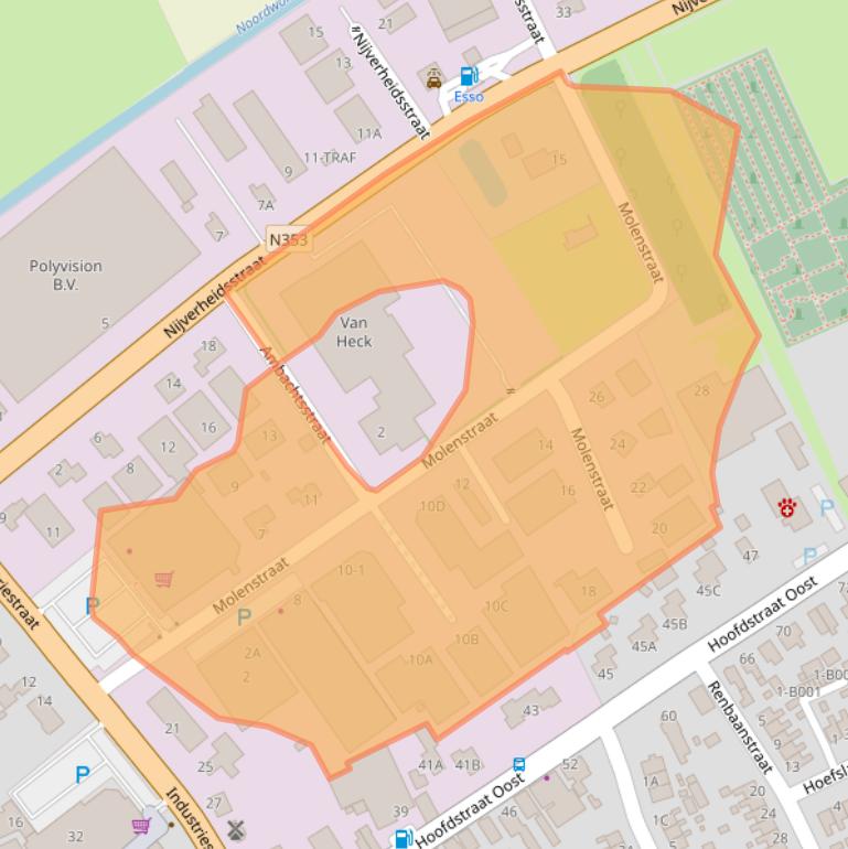 Kaart van postcodegebied 8391AJ.