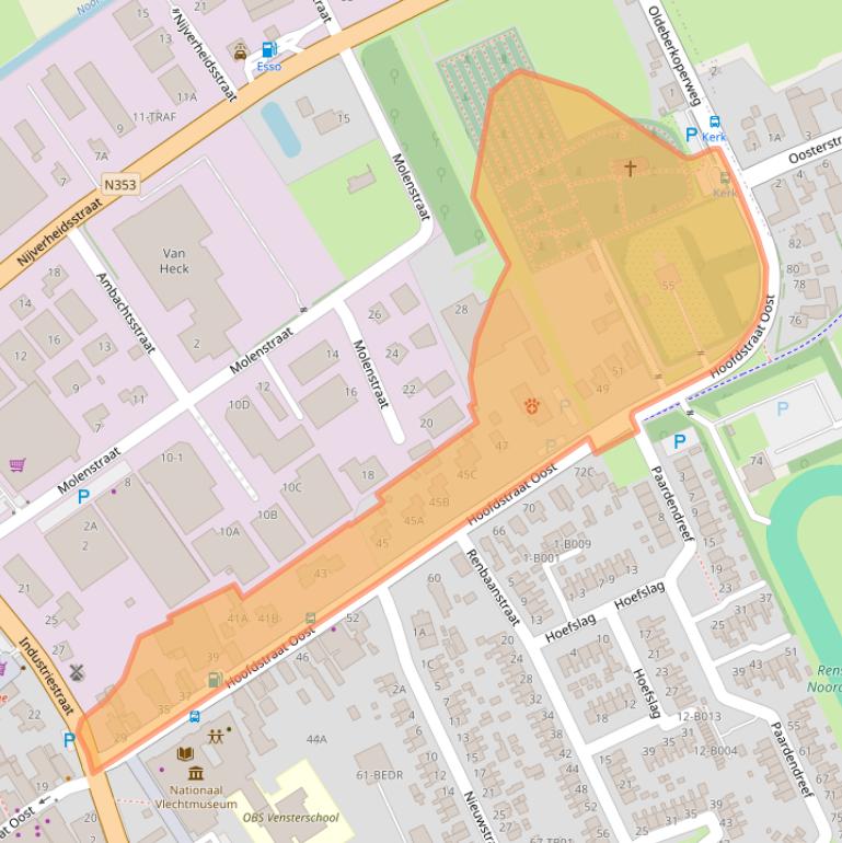 Kaart van postcodegebied 8391AT.