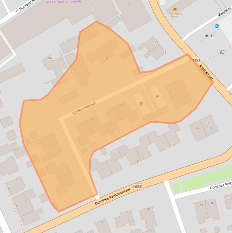 Kaart van postcodegebied 8391BE.