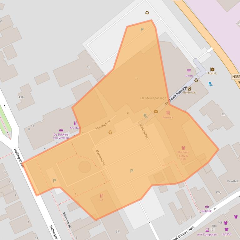 Kaart van postcodegebied 8391BZ.