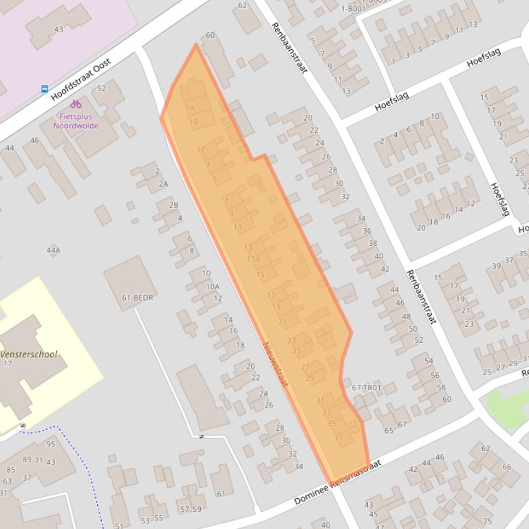 Kaart van postcodegebied 8391CE.