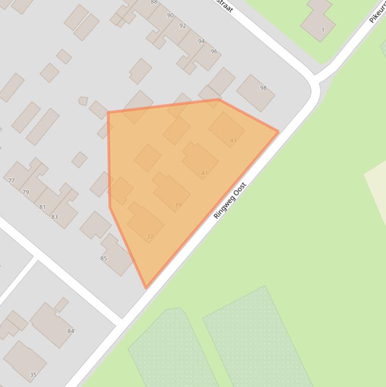 Kaart van postcodegebied 8391CZ.