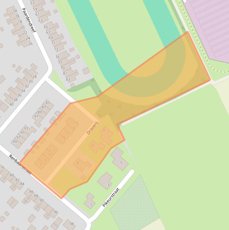 Kaart van postcodegebied 8391DA.