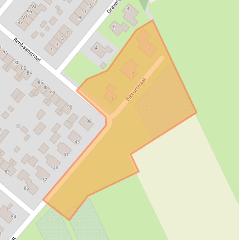 Kaart van postcodegebied 8391DB.