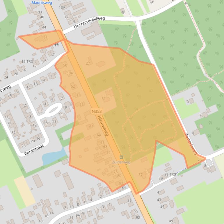 Kaart van postcodegebied 8391KP.