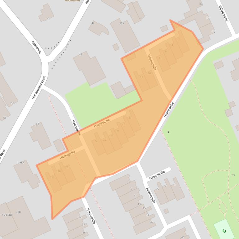 Kaart van postcodegebied 8391KV.