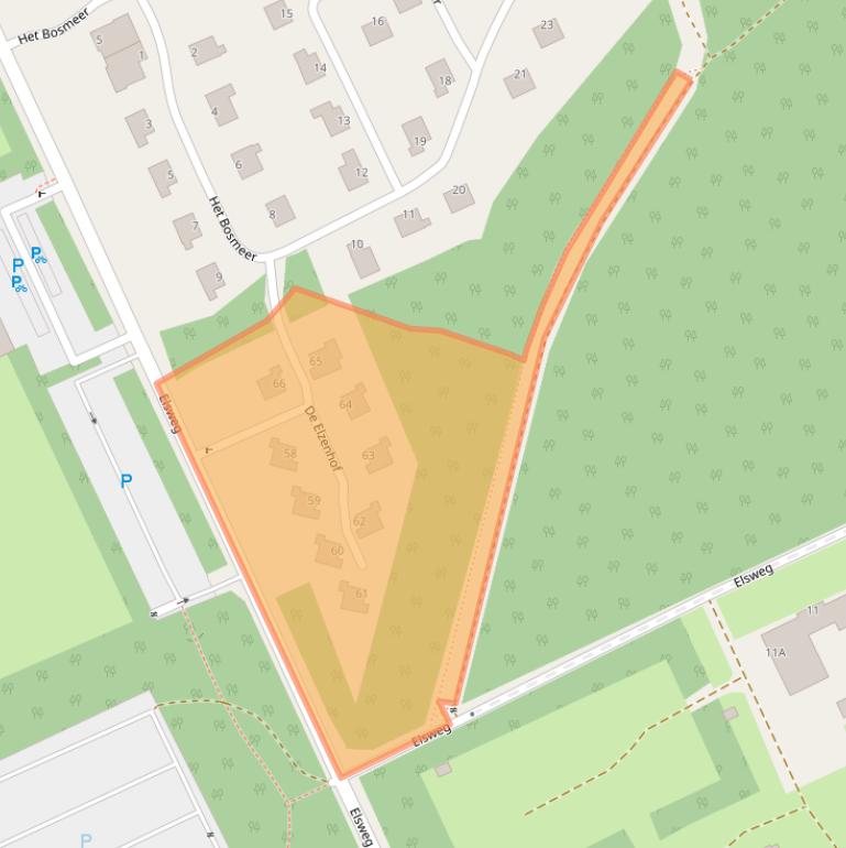 Kaart van postcodegebied 8391LD.