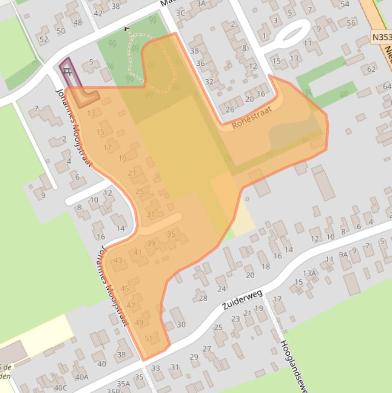 Kaart van postcodegebied 8391LP.