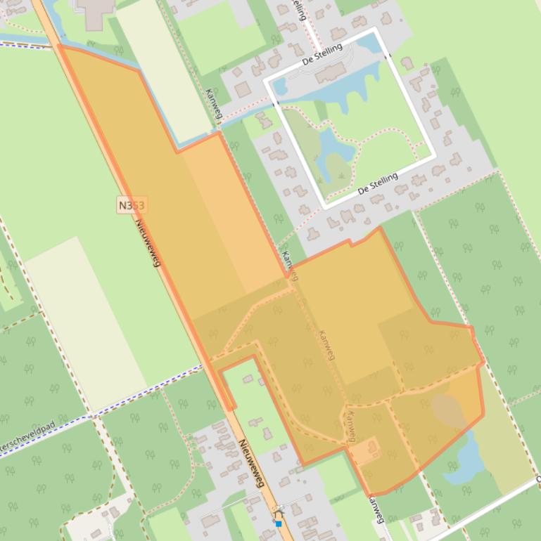 Kaart van postcodegebied 8391MJ.