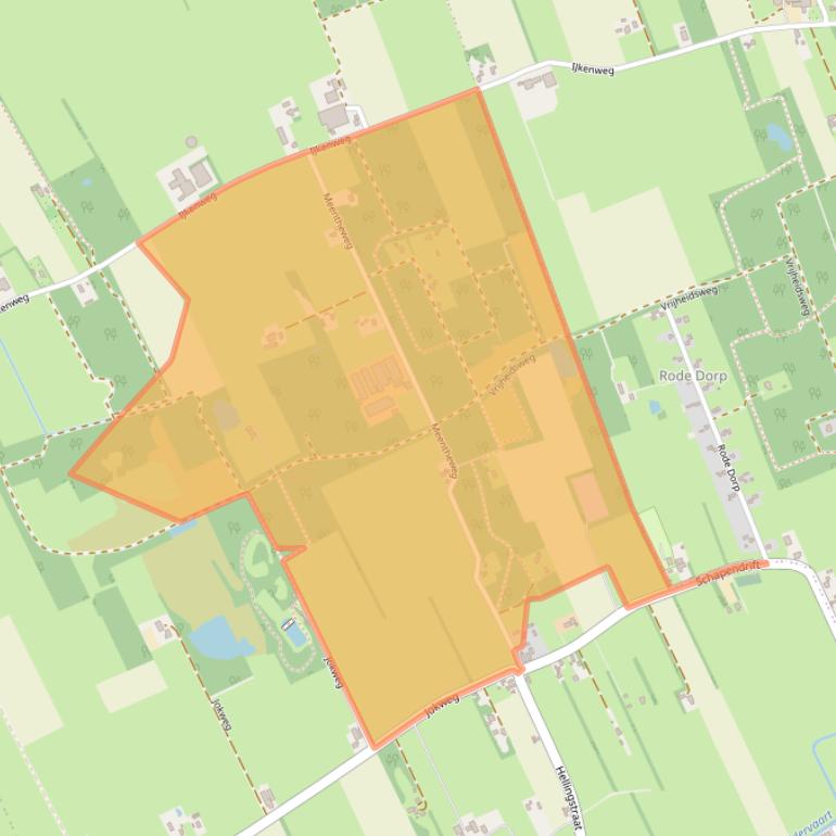 Kaart van postcodegebied 8391VA.